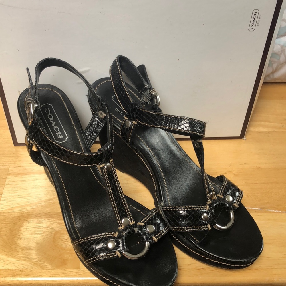 Coach Maryalice Print Python Sandals -See Pix - image 1